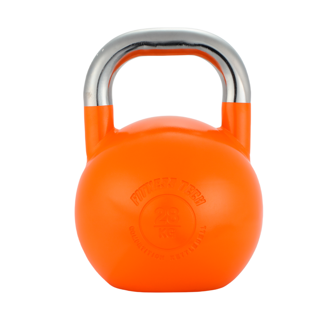Pack Kettlebells de competición - Pesas Rusas 4-24 kg + rack Fitness Tech