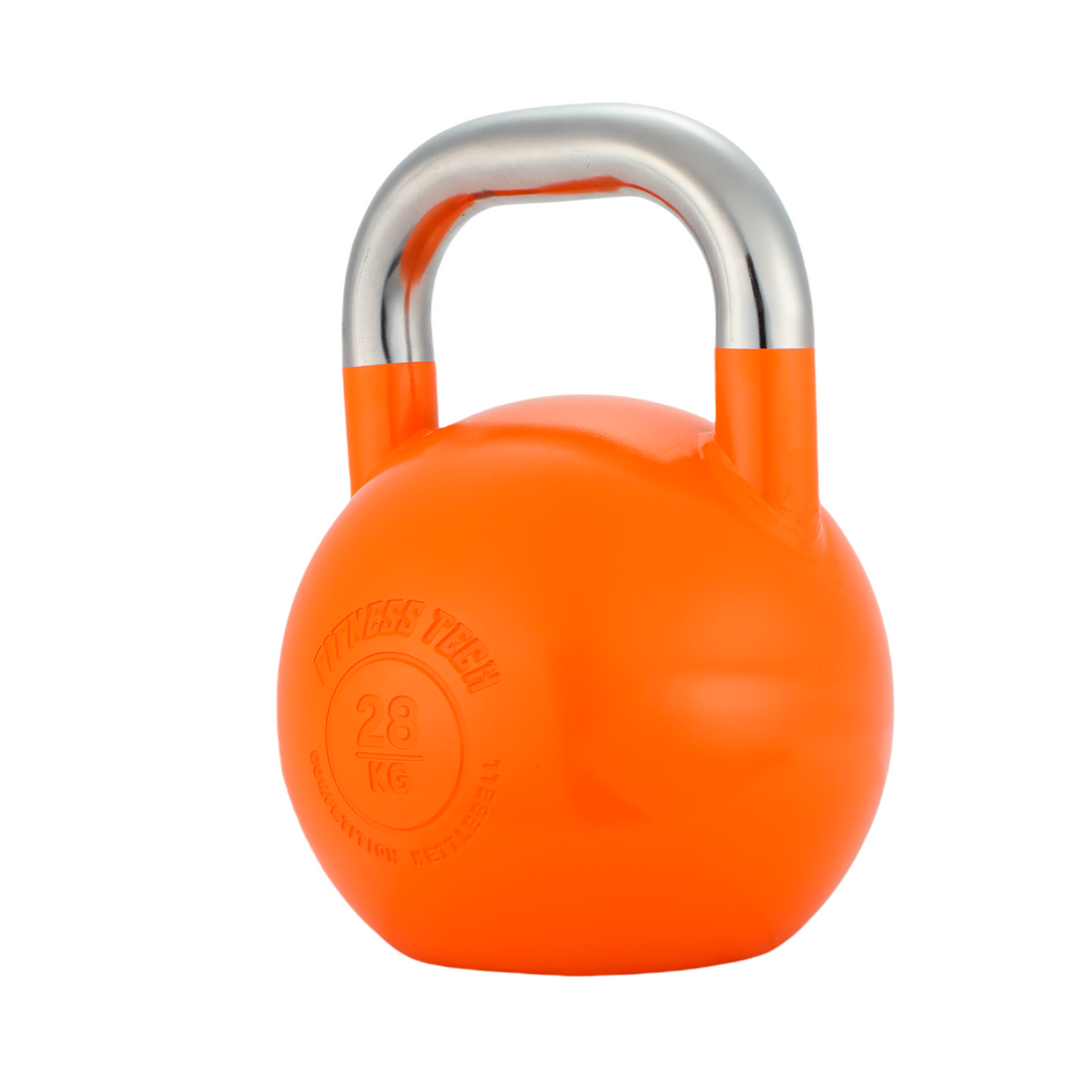Pack Kettlebells de competición - Pesas Rusas 4-24 kg + rack Fitness Tech