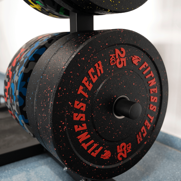 Bumper Plate Alta Resistencia Hi Temp Fleck de 5kg a 25kg - Unidad - Fitness Tech
