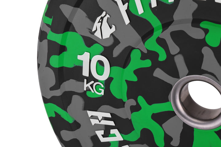 Disco Bumper Plate Camuflaje Flecks Alta Resistencia - Fitness Tech
