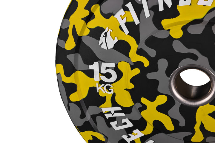 Disco Bumper Plate Camuflaje Flecks Alta Resistencia - Fitness Tech