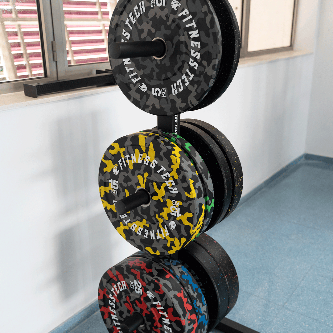 Disco Bumper Plate Camuflaje Flecks Alta Resistencia - Fitness Tech