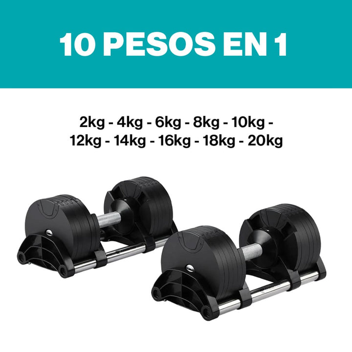 Mancuernas Ajustables 20kg - Pesos
