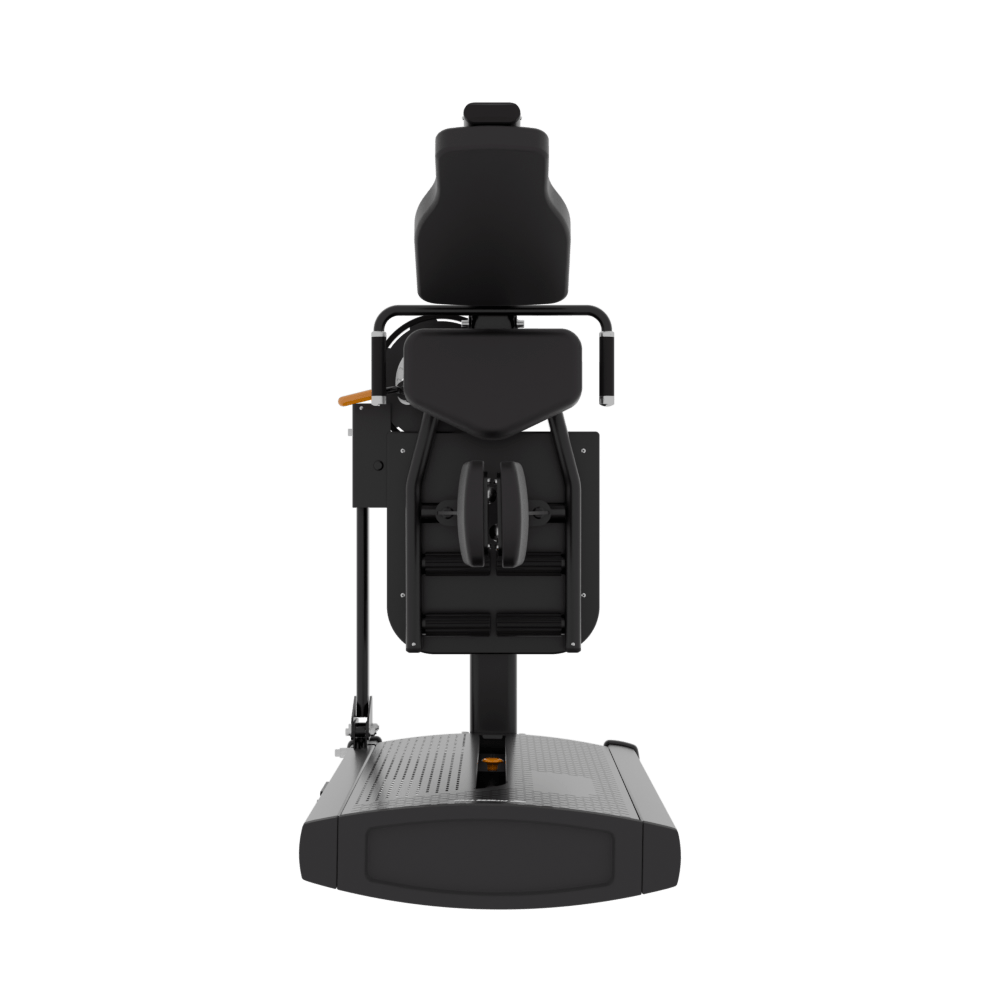 Máquina selectorizada dual | Abductor-aductor vista cenital