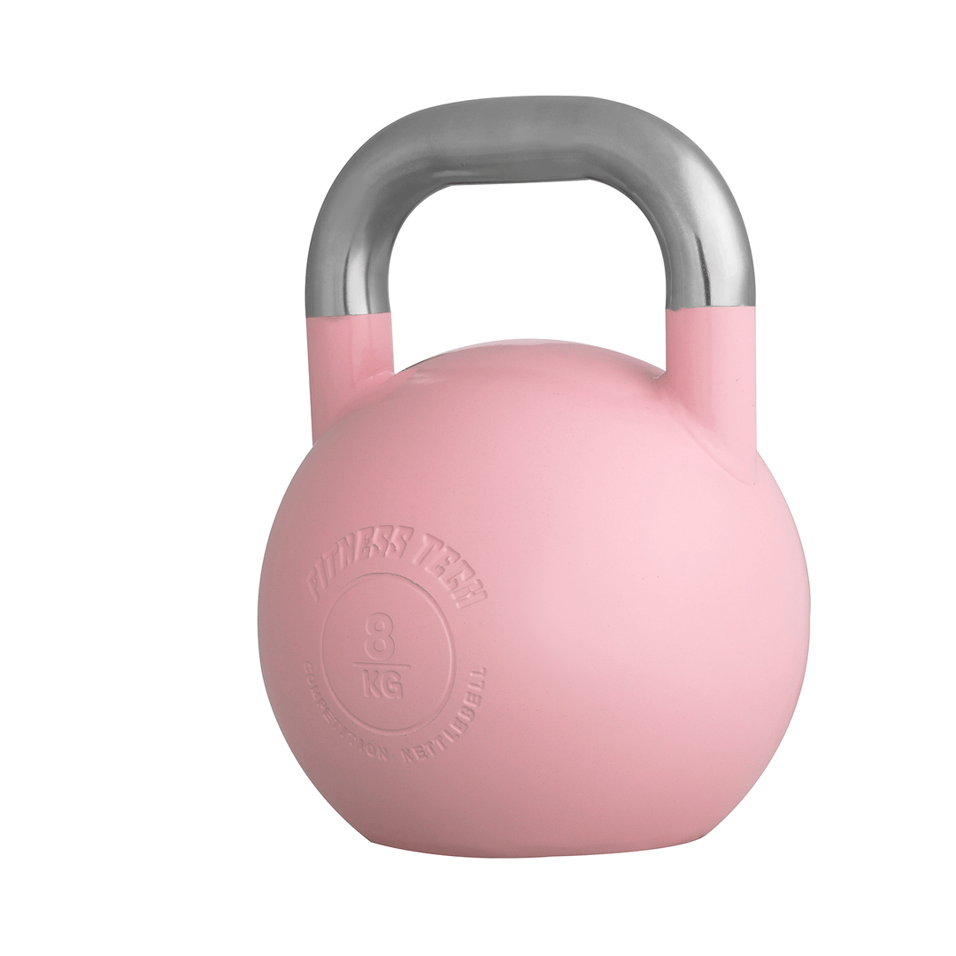 Pack Kettlebells de competición - Pesas Rusas 4-24 kg + rack Fitness Tech