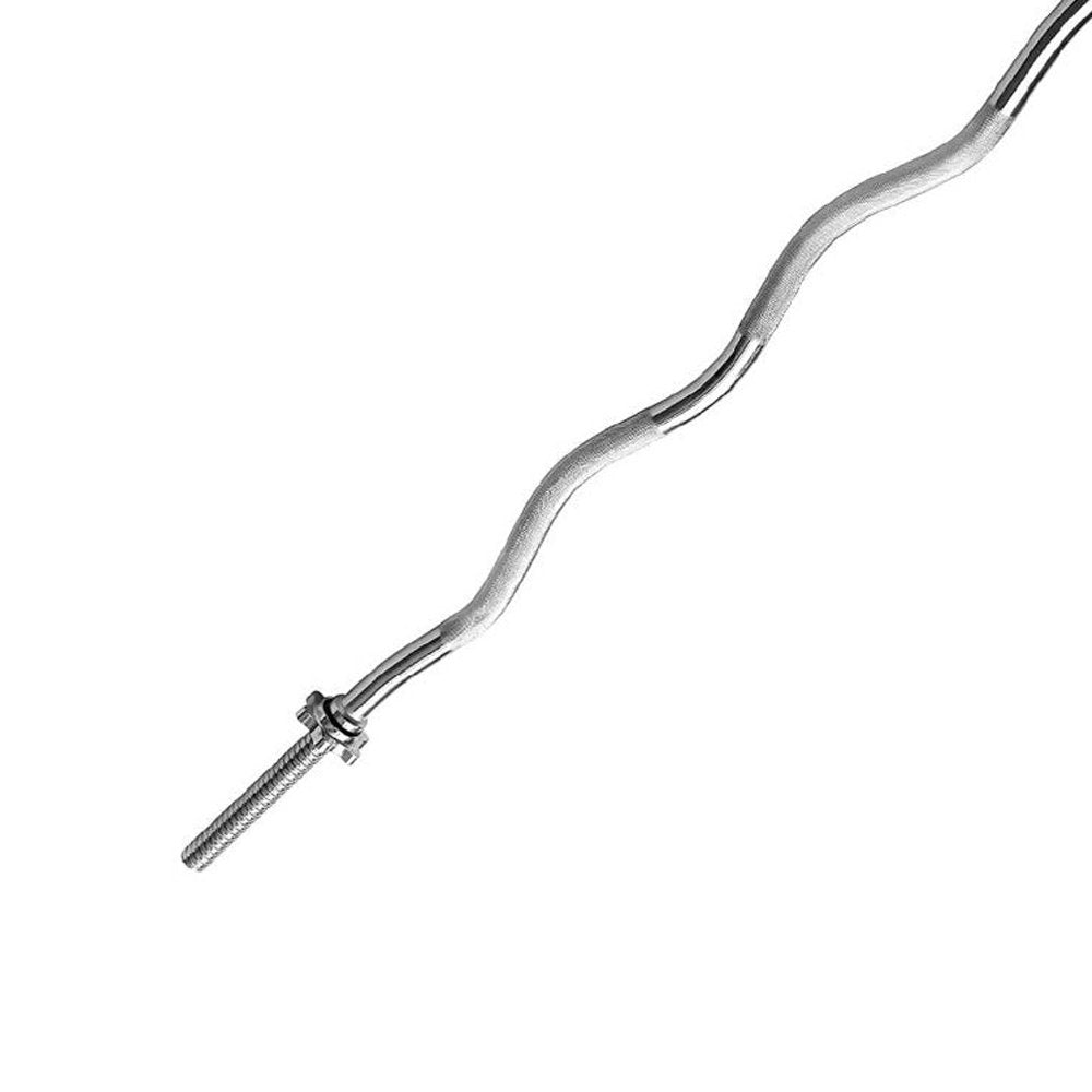 Barra Super Curl de 1.5m * 25mm / Con 2 seguros de tuerca - Fitness Tech