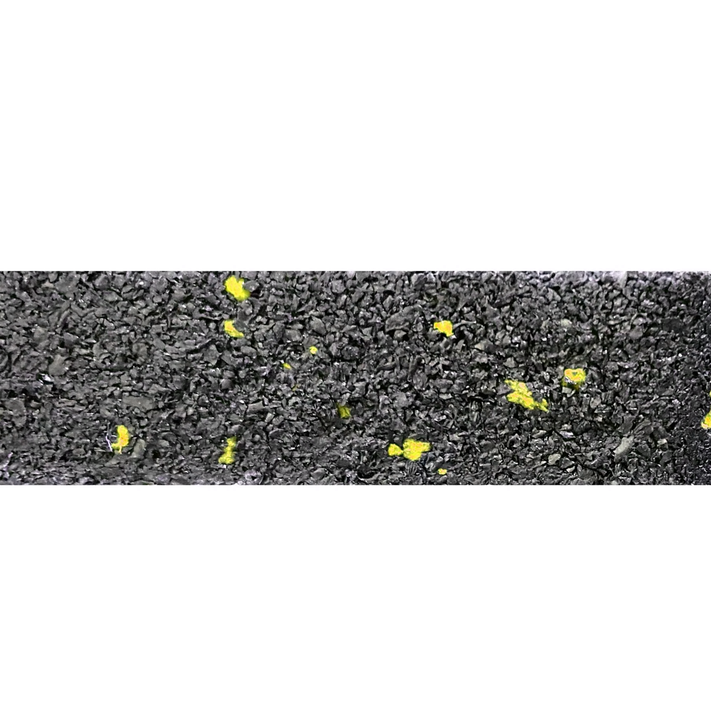 Loseta de Caucho Recta 100x100 cm Amarillo EPDM - Detalle