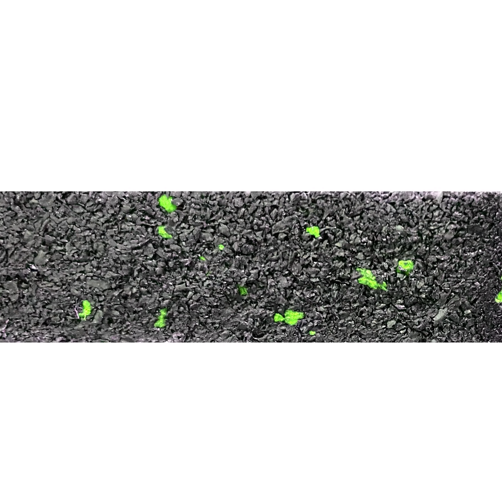 Loseta de Caucho Recta 100x100 cm Verde EPDM - Detalle