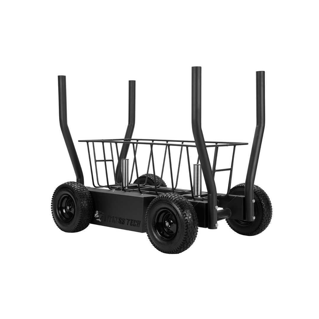 Trineo arrastre con resistencia magnetica y ruedas